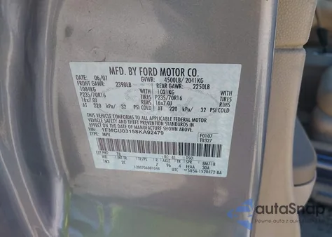 2008 Ford Escape Xlt z USA, uszkodzony, nr VIN 1FMCU03158KA92479